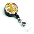 Carolines Treasures Letter Z Floral Mustard and Green Retractable Badge Reel CJ2003-ZBR